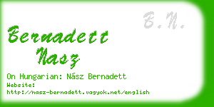 bernadett nasz business card